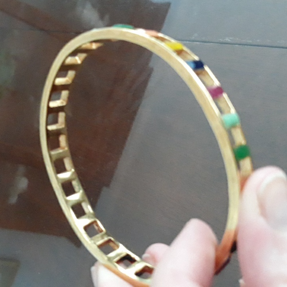 Kate Spade Multicolor Gold-Tone Bangle Bracelet - Picture 3 of 4